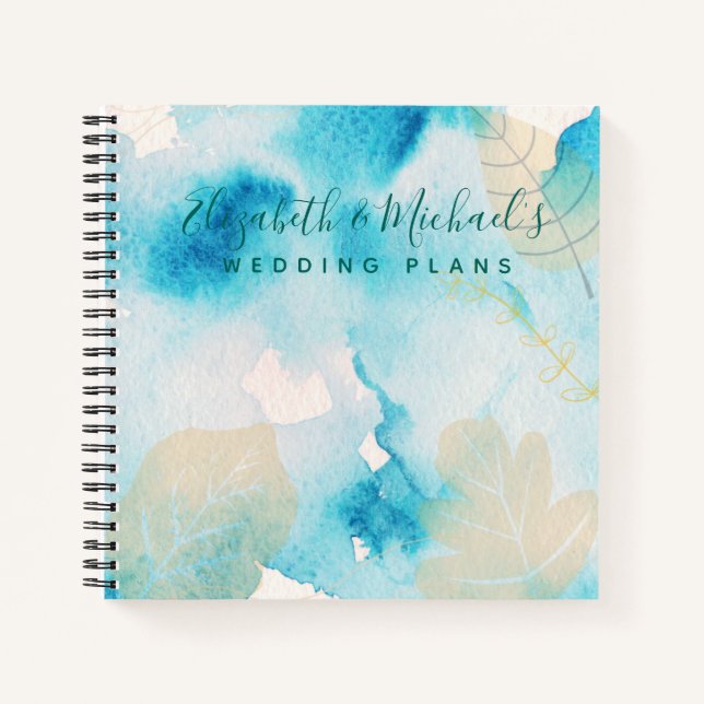 Budget Wedding Planner Personalised Trendy Modern Notebook (Front)
