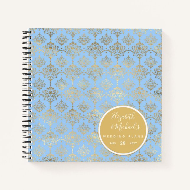 Budget Wedding Planner Personalised Trendy Modern Notebook (Front)