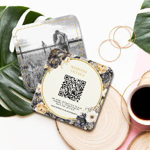 BUDGET Wedding QR Code Photo RSVP Enclosure Card