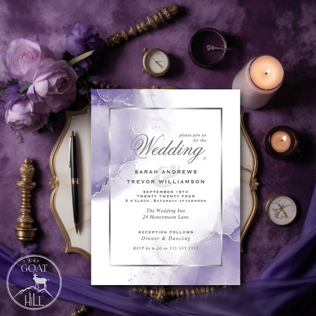 Budget Wedding Rainbow Violet Silver Abstract (Creator Uploaded)