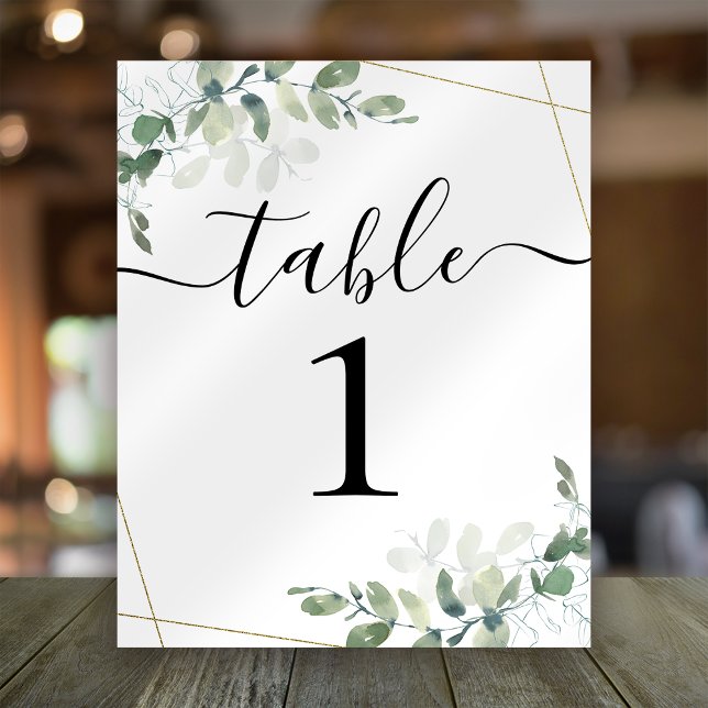 BUDGET Wedding Reception Eucalyptus Table Number (Creator Uploaded)
