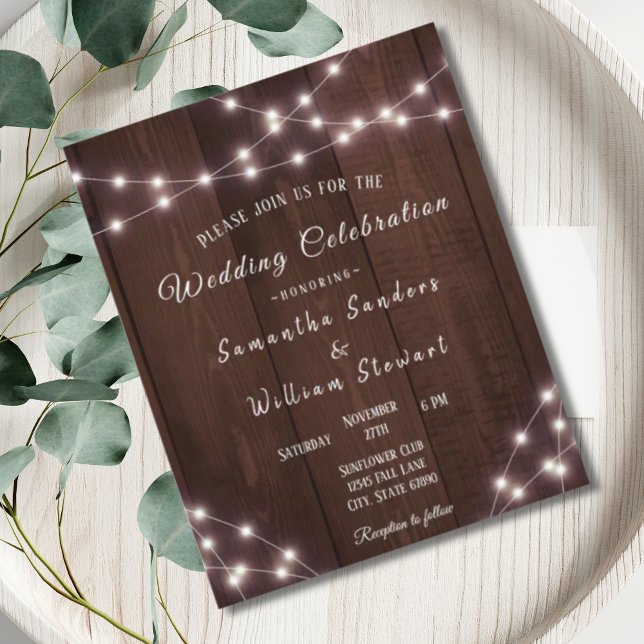 Budget Wedding Rustic Wood String Lights Elegant (Creator Uploaded)