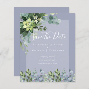 BUDGET WEDDING SAVE DATES - GREENERY Eucalyptus