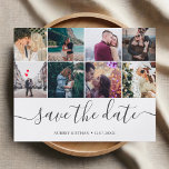 Budget Wedding Save The Date Photo Flyer<br><div class="desc">Budget wedding save the date features modern handwriting calligraphy and photo.</div>