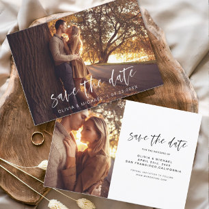 Budget Wedding Save the Date Photo Minimalist