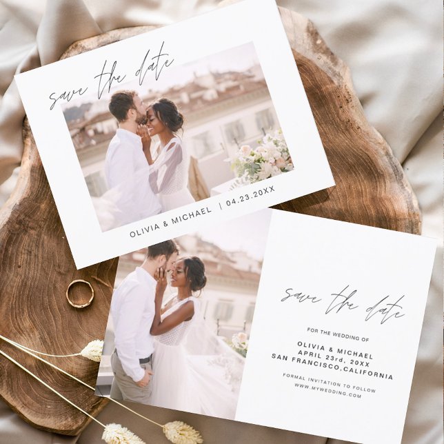 Budget Wedding Save the Date Photo Minimalist Flye (Creator Uploaded)