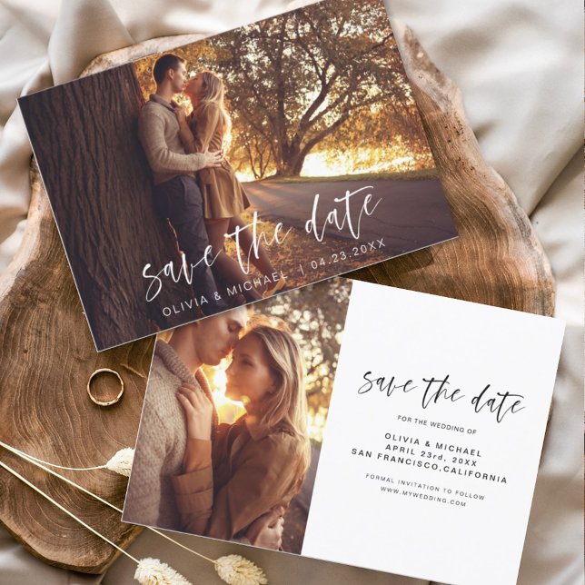 Budget Wedding Save the Date Photo Minimalist Flye Flyer (Creator Uploaded)