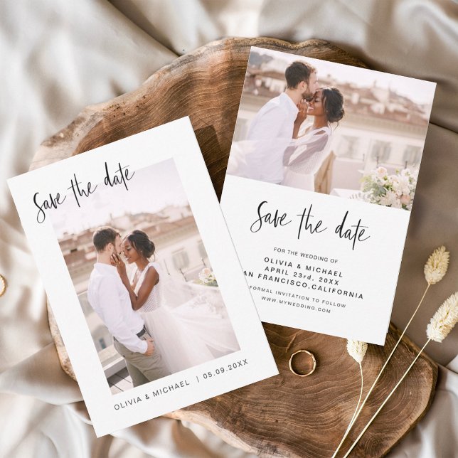 Budget Wedding Save the Date Photo Minimalist Flye Flyer (Creator Uploaded)