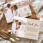 Budget Wedding Terracotta Photo Thank You Cards<br><div class="desc">Budget Terracotta Wedding Thank You Cards that have a photo on the front and back. The Thank you cards contain a modern hand lettered cursive script typography that are elegant,  simple and modern to use after you wedding day celebration.</div>