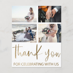Budget Wedding Thank You Photo Card