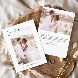 Budget Wedding Thank You Photo Minimalist
