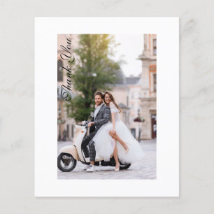 Budget Wedding Thank You Photo Modern Elegant Flyer