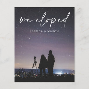 Budget We're Eloping Handwritten Invitation Flyer
