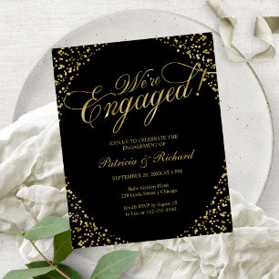 Budget We're Engaged Engagement Party Invitation
