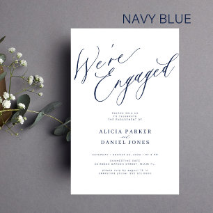 Budget We're Engaged engagement party invitation