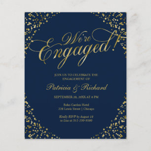 Budget We're Engaged Engagement Party Invitation