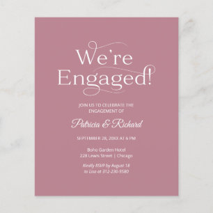 Budget We're Engaged Engagement Party Invitation