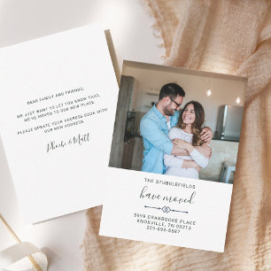 Budget We've Moved Family Photo Modern Moving Card