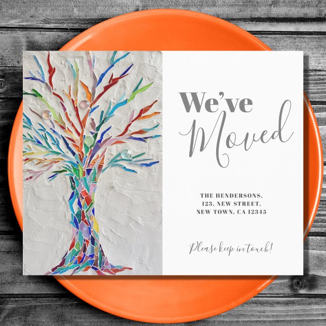 Budget We've Moved Family Tree Moving Card (Creator Uploaded)