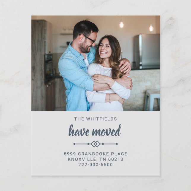 Budget We've Moved New Address Photo Moving Card (Front)