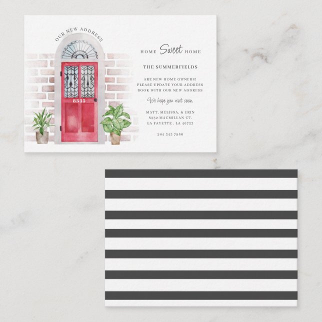 Budget Weve Moved Watercolor Moving Announcement (Front/Back)