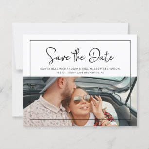 Budget Whimsical Script Wedding Photo Engagement