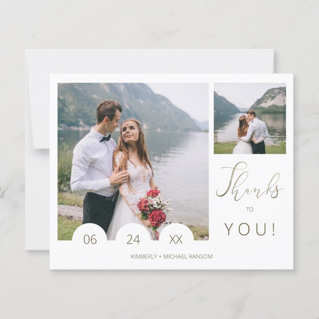 Budget Whimsical Typography Script 2 Photo Wedding (Front)