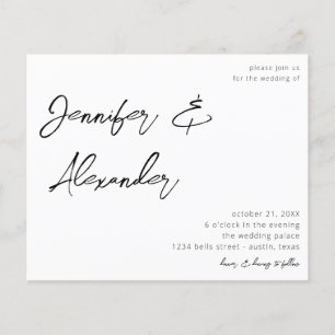 Budget White Calligraphy Photo Wedding V2 Flyer