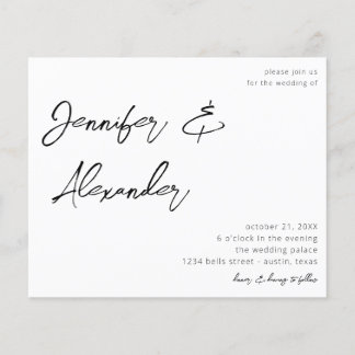 Budget White Calligraphy Photo Wedding V2 Flyer