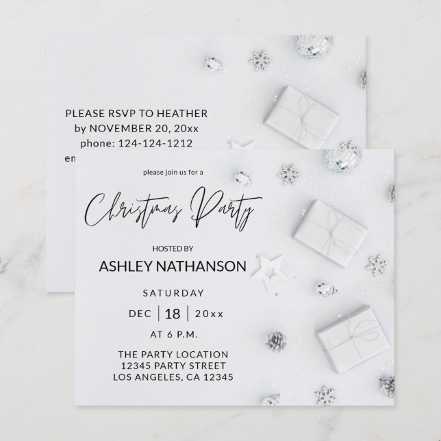Budget White Pine Christmas Party (Front/Back)