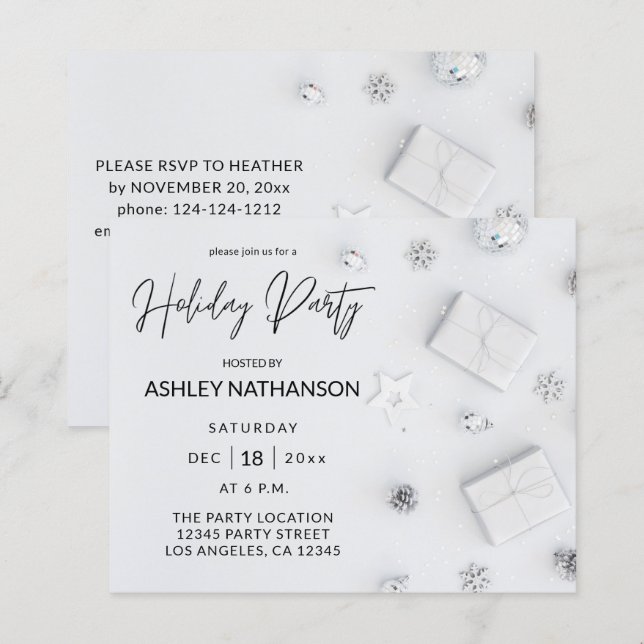 Budget White Pine Holiday Party (Front/Back)