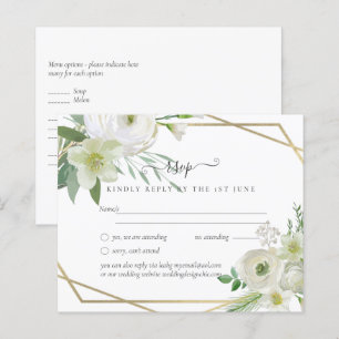 BUDGET White Rose Greenery Gold Wedding