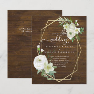 BUDGET White Rose Greenery Gold Wedding