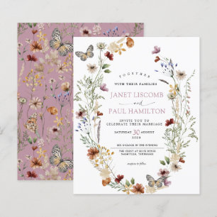 Budget - Wild Flowers Floral Wedding Invitation