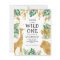 Budget Wild One 1st Birthday Safari Invitation