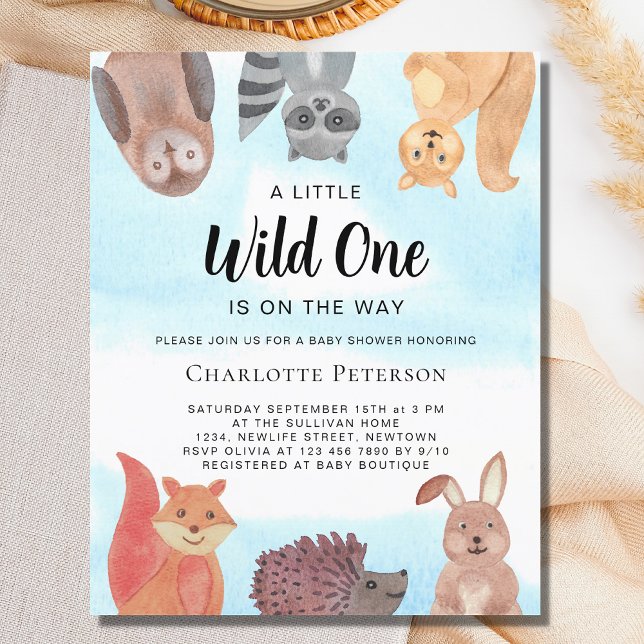 Budget Wild One Animals Baby Shower Invite (Creator Uploaded)