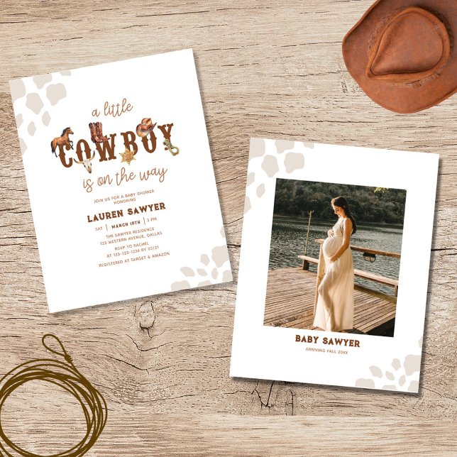 Budget Wild Wild West Baby Boy Shower Invitation Flyer (Creator Uploaded)