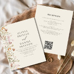 Budget Wildflower All in One QR Code Wedding Flyer<br><div class="desc">Immerse your guests in the romance of nature with our Boho Wildflower Garden Wedding Invitation. Inspired by the beauty of untamed blooms, this invitation captures the essence of a free-spirited celebration. The enchanting design features delicate wildflowers dancing amidst lush greenery, setting the perfect tone for your garden wedding. The boho-chic...</div>