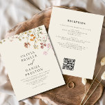 Budget Wildflower All in One QR Code Wedding Flyer<br><div class="desc">Immerse your guests in the romance of nature with our Boho Wildflower Garden Wedding Invitation. Inspired by the beauty of untamed blooms, this invitation captures the essence of a free-spirited celebration. The enchanting design features delicate wildflowers dancing amidst lush greenery, setting the perfect tone for your garden wedding. The boho-chic...</div>