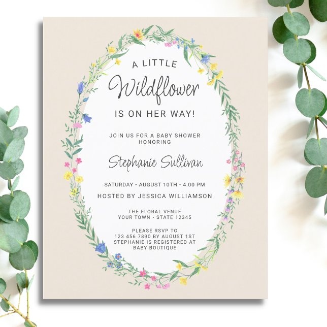 Budget Wildflower Baby Shower Invitation (Creator Uploaded)