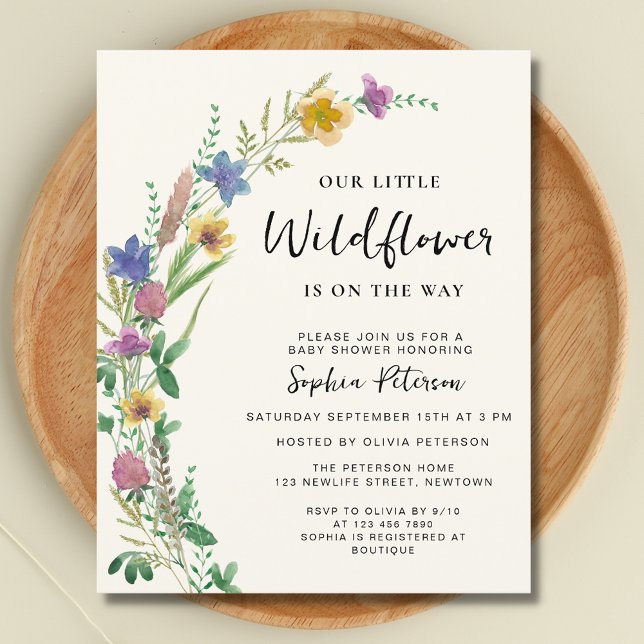 Budget Wildflower Boho Baby Shower Invitation (Creator Uploaded)
