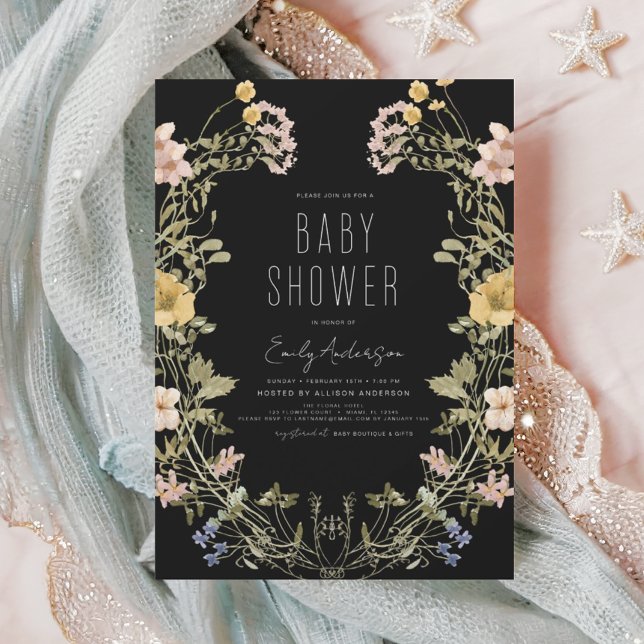 Budget Wildflower Boho Baby Shower Invitation (Creator Uploaded)