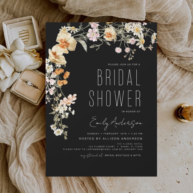 Budget Wildflower Boho Bridal Shower Invitation (Creator Uploaded)