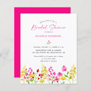 Budget Wildflower Bridal Shower Elegant Floral 
