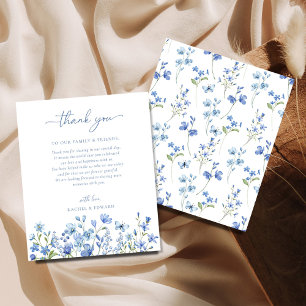 Budget Wildflower Dusty Blue Thank You Card