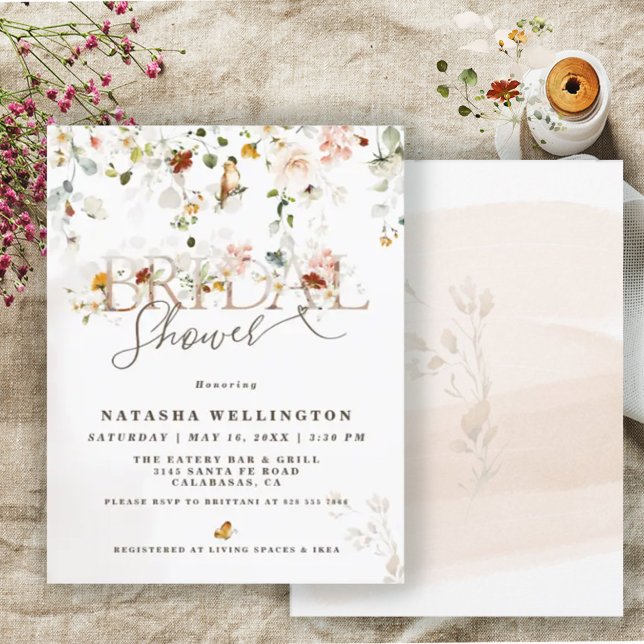Budget Wildflower Garden Bridal Shower Invitation (Creator Uploaded)