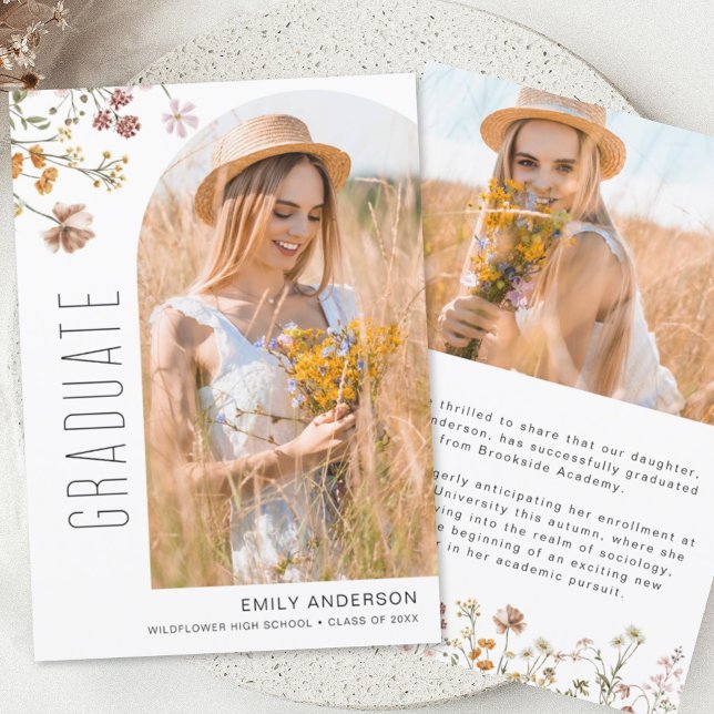 Budget Wildflower Graduation Photo Announcement (Creator Uploaded)