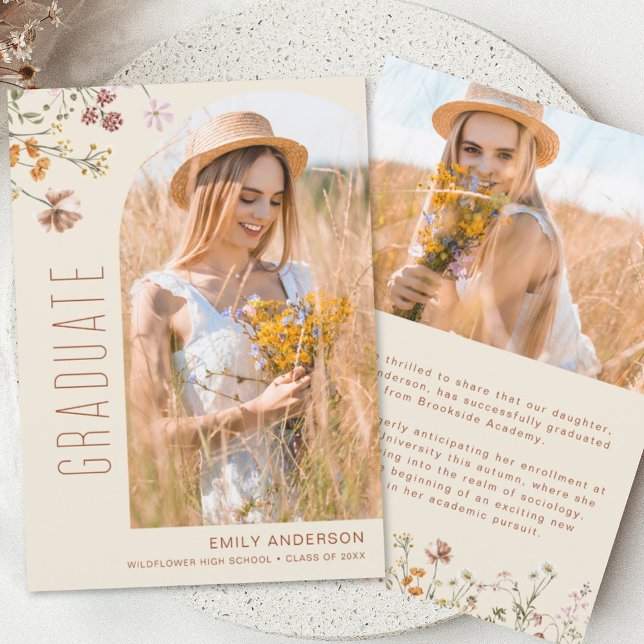 Budget Wildflower Graduation Photo Announcement (Creator Uploaded)