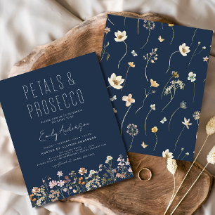 Budget Wildflower Petals & Prosecco Bridal Shower  Flyer