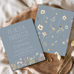Budget Wildflower Petals & Prosecco Bridal Shower  Flyer